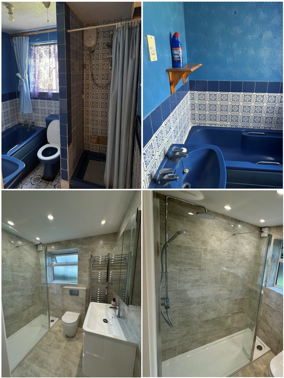 Church Close bathroom before and after