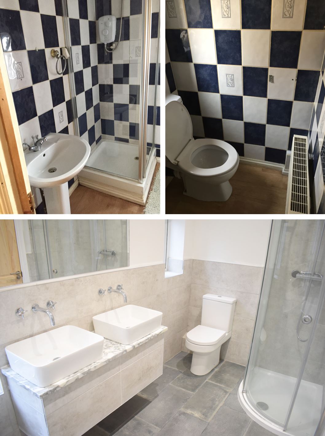 Troughton Road bathroom before and after