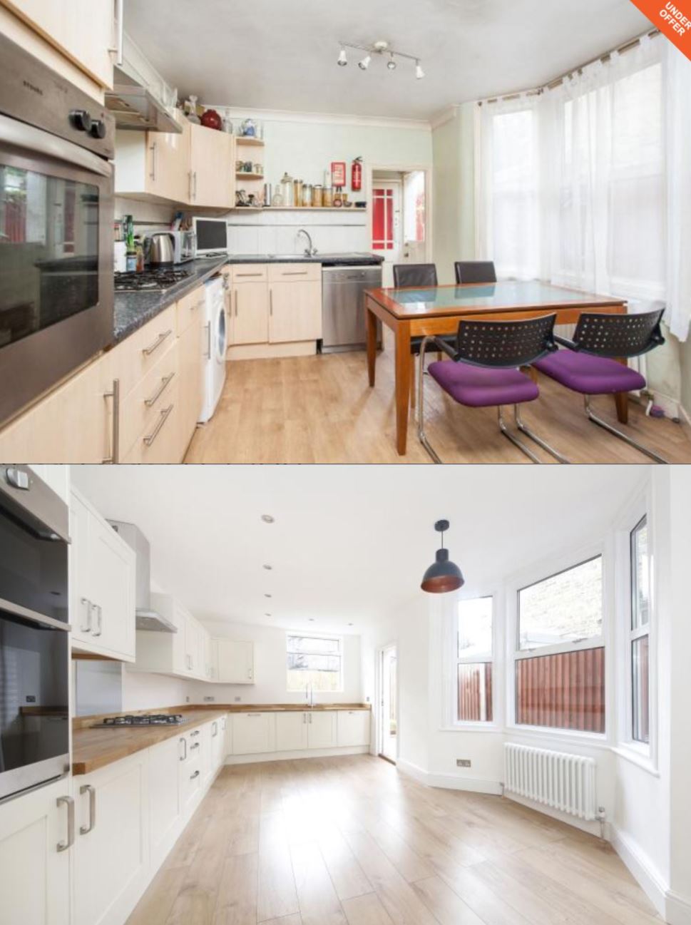 Troughton Road kitchen before and after